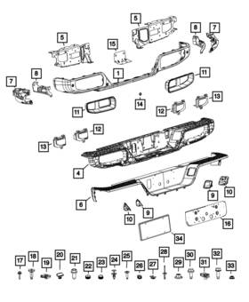 68341838aa Mopar Genuine Rear Bumper Bracket Left