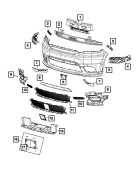 Mopar 68377772aa Genuine Fascia Applique