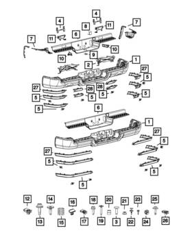 Mopar 68404408ab Genuine Rear Valance Right Outer