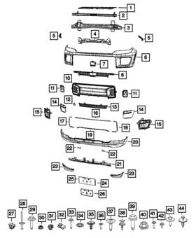 Mopar 68406655aa Genuine Front Energy Absorber
