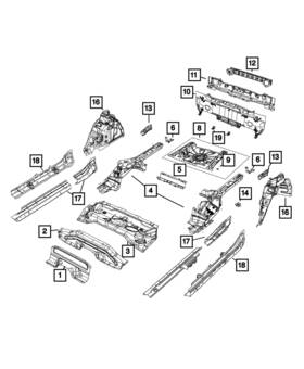 68455619aa Mopar Genuine Rear Bumper Beam