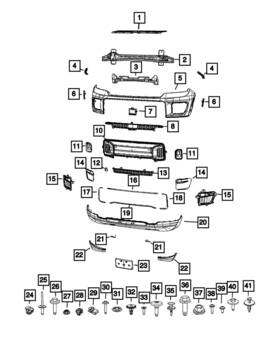 68459328ab Mopar Genuine Bumper Cross-member