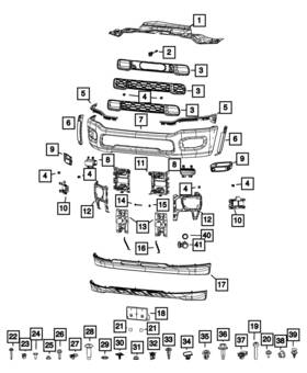 68460212aa Mopar Genuine Front Bumper Side Bracket Kit