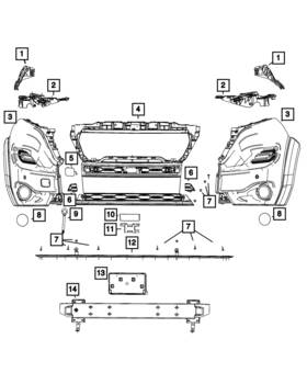 68531874aa Mopar Genuine Front Bumper Reinforcement