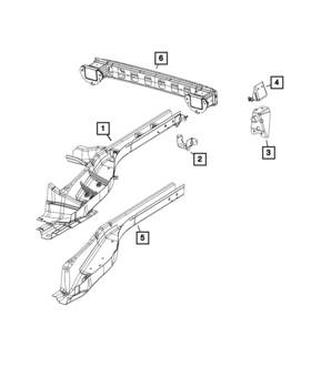 68550454aa Mopar Genuine Rear Bumper Beam