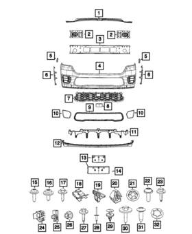 68667496aa Mopar Genuine Bumper Bracket Kit