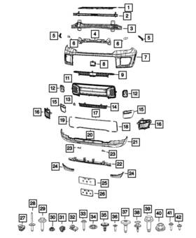 6sd51xs9aa Mopar Genuine Fascia Applique