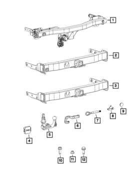 82214659ad Mopar Genuine Hitch Receiver