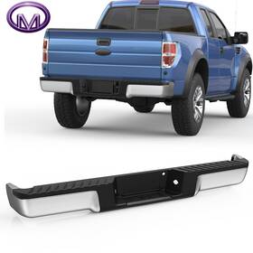 2025m5401401wv0427 Mostmotor 1x Chrome Rear Steel Step Bumper Without Parking Sensor Holes Fits 2009-14 Ford F150