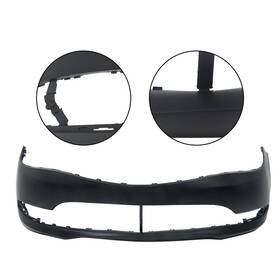 Ms154656v Moto-save Front Bumper Cover Plastic Black Without Sensor Holes For Chrysler 200 2015-2018