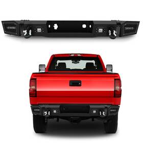 13484423 Motofactory Rear Bumper Assembly With Lights D-rings For 11-14 Chevy Silverado 2500 3500 Hd