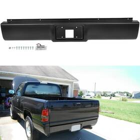 13484459 Motofactory Steel Black Primed Rear Bumper Assembly For 88-98 Chevrolet C1500 K2500