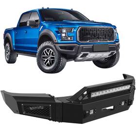 12320764 Motofatory 1x Heavy Duty Front Bumper Assembly With Led Lights For 2018-2020 Ford F150