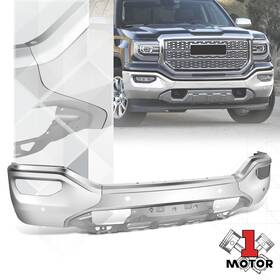 Mt1-bumpfgsie16fb02chd Motor-1 Chrome Front Bumper Face Bar With Foglight Holes For 16-19 Gmc Sierra 1500 Limited