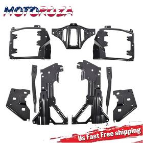 Ch6280023 Motoroza Front Bumper Support Mount Bracket 9pcs Set For 2016-2018 Chevy Silverado 1500