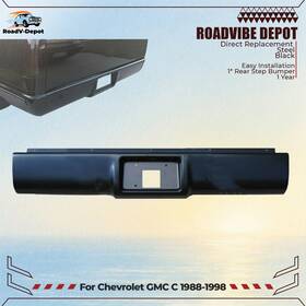 191180 Munirater W/ Light For Chevrolet Gmc C/k C1500 2500 1988-1998 Rear Bumper Roll Pan Steel