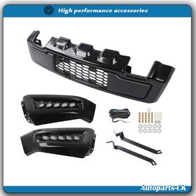 Ack3164380 Munirater Front Bumper With Led Lights Durable Black For Ford Raptor Style F-150 2018-2020