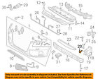 N90648402 Audi Oem Tt Quattro Front Bumper Grille Bracket Bolt