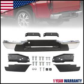 Gm1103145 Nakkaa 10372899 Complete Chrome Rear Steel Bumper For 2004-2007 Chevy Colorado Gmc Canyon Pickup