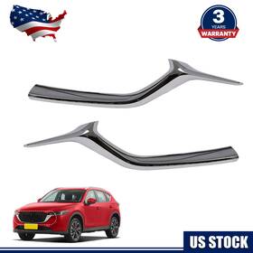 Kb8a-50-7k1b Nakkaa 2pcs For Mazda Cx-5 2017-21 Chrome Left And Right Front Bumper Grille Molding Trim
