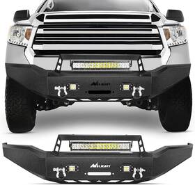 Toa-26 Nilight Front Winch Bumper For 2007-2013 Toyota Tundra Led Light D Ring Shackles