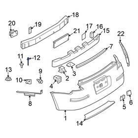 68399ad000 Nissan Oe For 350z 2003-2009 Bumper Cover Support Rail Rivet