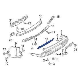 850566ta0a Nissan Oe For Pathfinder 22-24 Rear Bumper Cover Reinforcement