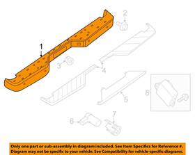 850229fm0b Nissan Oem 04-15 Titan Rear Bumper Components-rear