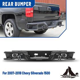 Nixon Offroad 2007-2018 1500 Black Rear Step Bumper With Sensor Holes For 07-18 Chevy Silverado/gmc Sierra