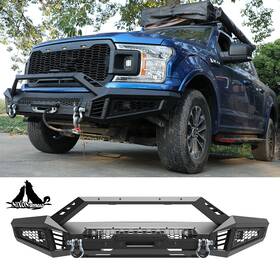 Nixon Offroad F-150 Exclude For 2018-2020 Ford Modular Full Width Black Front Bumper With Led Pod Lights
