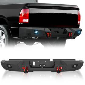 Lbcb040037500 Obnaux Rear Step Bumper With Sensor Holes For 2009-2018 Dodge Ram 1500 &2019-2024 Classic