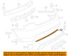 68102312aa Oem Bumper-strip Molding 200 11-13 Rear Chrysler