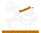 5261502060 Oem Foam Toyota Corolla 03-08 Absorber Impact Bumper-bumper