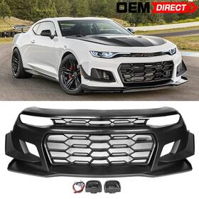 Oed-bkp-cc161le-pp Oemdirect Oed-bkp-cc161le-pp&.2&.3&.4 Fits 19-24 Chevy Camaro 1le Style Front Bumper Cover Kit Guard Unpainted Pp
