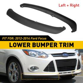 Wwd-bxg-84621 Oxilam Pair Black Lower Bumper Valence Trim For 2012-2014 Ford Focus Front Left Right