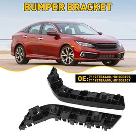 Xpd-bxg-59510 Oxilam Set Of 2 Front Bumper Bracket Fits 2016-2021 Honda Civic Left And Right Side Black