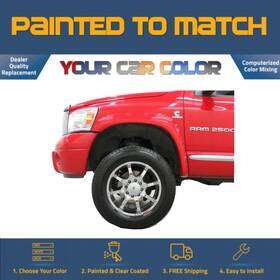 801-0203 Paint A Part For 2002-2008 Dodge Ram 1500 Fender Flare Set - Smooth Rugged Style Painted