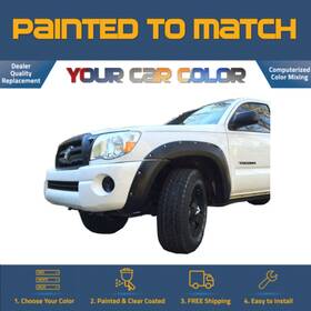 802-0907l Paint A Part For 2005-2011 Toyota Tacoma 60.3 Fender Flare Set Bolt Stl Pocket W/led Painted