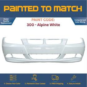 Bm1000180 Paint A Part For 2006-2008 Bmw Sedan 3 Series Front Bumper Painted To Match- 300 Alpine White