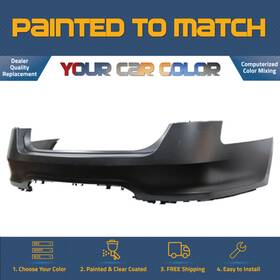 Fo1100666 Paint A Part For 2010-2012 Ford Taurus Rear Bumper Without Snsr Push Botton Start Painted
