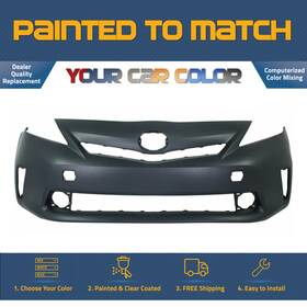 To1000388 Paint A Part For 2012-2014 Toyota Prius V Front Bumper With Halogen Painted To Match