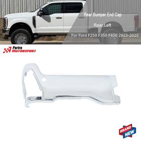 Pt119476a Partra Lh Chrome Rear Bumper End Cap With Sensor Hole For Ford F250 F350 F450 2023-2025