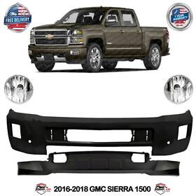 14264759 Perfect Fit Front Bumper Paintable And Fog Lights Kit For 2015-19 Chevy Silverado 2500 Hd 3500