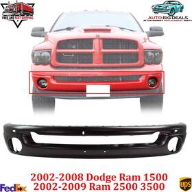 1ar811spaa Perfect Fit 9612006 Front Bumper Cover Painted Black Steel For 2002-2005 Dodge Ram 1500