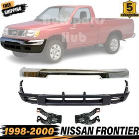 Paht51169 Perfect Fit New Front Bumper Chrome Steel Valance Brackets For 1998-2000 Nissan Frontier