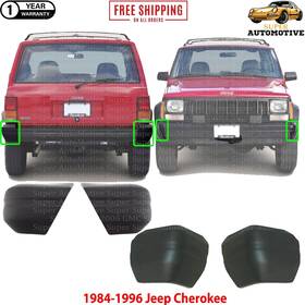Pamf6 Perfect Fit Front And Rear Bumper End Caps Textured Lh Rh Side For 1984-1996 Jeep Cherokee