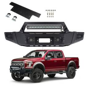 11747598 Pickoor Front Winch Bumper Assembly Built-in Led Light Bar For 09-14 Ford F150