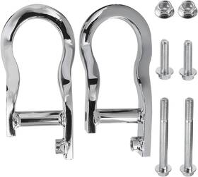 Th-1036-s Plobeda Front Bumper Tow Hook Shackles Compatible With 2007-2018 Chevy Silverado