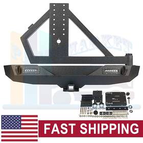 Pmt833356-01am Pmt2018 Offroad Rear Bumper With Tire Carrier And Leds Linkage For 2007-2018 Jeep Wrangler