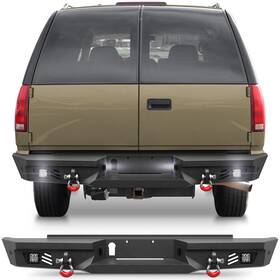 Bp-c1016-eb Pofenze For 1992-1999 Chevy Suburban Tahoe /gmc Yukon Textured Steel Rear Bumper Light